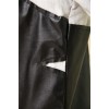 TE679YRYY Korean fashion leather splicing fake two piece long shirt