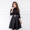 TE8270CVCV Autumn new style empire waist wide hem fashion dress