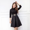 TE8270CVCV Autumn new style empire waist wide hem fashion dress