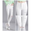 TE1896HLNK Elastic slim holes pencil leggings