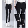 TE1896HLNK Elastic slim holes pencil leggings