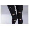 TE1896HLNK Elastic slim holes pencil leggings