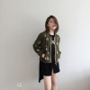 TE674YRYY Autumn new style embroidery stand collar baseball short coat