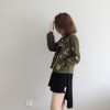 TE674YRYY Autumn new style embroidery stand collar baseball short coat