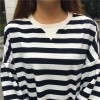 TE690YRYY Autumn new style oversize stripes pullover sweatshirt