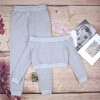 TE8755MRFS Europe fashion off shoulder boat neck short fleece with pants