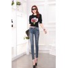 TE8792XCW 2016 autumn Korean fashion rivet holes pencil jeans