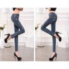 TE8792XCW 2016 autumn Korean fashion rivet holes pencil jeans