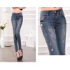 TE8792XCW 2016 autumn Korean fashion rivet holes pencil jeans