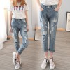 TE8836XCW 2016 autumn BF style loose holes harem jeans