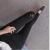 TE925HLNK Slim spandex holes ninth pencil leggings