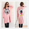 TE1506GJWL Loose casual comfortable joker cartoon print long t-shirt