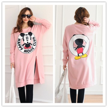 TE1506GJWL Loose casual comfortable joker cartoon print long t-shirt