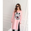 TE1506GJWL Loose casual comfortable joker cartoon print long t-shirt