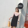 TE9668ATSS Korean fashion boat neck slim knitting tops