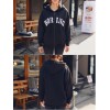 TE9676ATSS Korean fashion loose big pocket print fleece coat