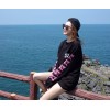 TE9682ATSS Harajuku BF style originality print long sleeve t-shirt