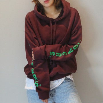 TE9683ATSS New style loose casual letters print hoodie