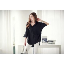 TE1368GJWL Euramerican fashion loose joker irregular blouse