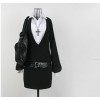 TE1370GJWL Korean fashion casual temperament belt dress