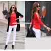 TE1371GJWL Korean fashion off shoulder casual joker t-shirt