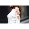 TE1371GJWL Korean fashion off shoulder casual joker t-shirt