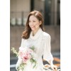 TE1373GJWL Korean fashion comfortable slim waist hollow out lace cotton dress