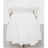 TE1373GJWL Korean fashion comfortable slim waist hollow out lace cotton dress