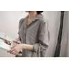 TE1375GJWL Korean fashion loose casual joker stripes long shirt