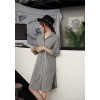 TE1375GJWL Korean fashion loose casual joker stripes long shirt