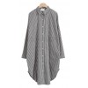 TE1375GJWL Korean fashion loose casual joker stripes long shirt