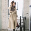 TE1380GJWL Fashion trendy elegant charming waist buttons long sleeve dress