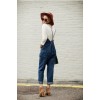 TE1381GJWL Euramerican fashion casual suspender denim pants