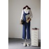 TE1381GJWL Euramerican fashion casual suspender denim pants