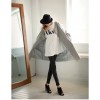 TE1382GJWL New style Europe fashion loose casual wind coat with belt