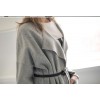 TE1382GJWL New style Europe fashion loose casual wind coat with belt