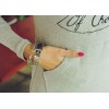 TE1390GJWL Korean fashion print slim long dress with cap