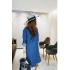 TE1393GJWL Korean fashion loose casual denim slit dress