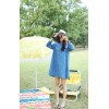 TE1393GJWL Korean fashion loose casual denim slit dress