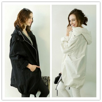 TE1395GJWL Euramerican fashion loose casual wind coat with cap