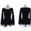 TE1396GJWL Korean fashion joker color matching slim long sleeve tops