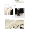 TE1397GJWL Korean fashion splicing dot chiffon cotton lace tops
