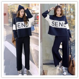 TE1508GJWL Loose casual splicing print tracksuit