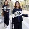 TE1508GJWL Loose casual splicing print tracksuit