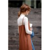 TE1509GJWL Europe fashion joker suspender long leather dress