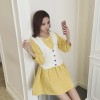 TE1098YHFS Korean fashion autumn dress with knitting vest