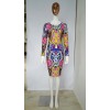 TE1187BNYR Hot sale fashion vintage digital print dress