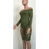 TE1193BNYR Hot sale Euramerican fashion sexy burn out holes bandage dress