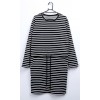 TE1366GJWL Euramerican fashion casual loose drawstring waist stripes dress