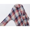 TE1503GJWL Autumn style loose joker big plaid long blouse